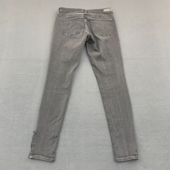 AG Adriano Goldshmied Jeans Size 27R Skinny Ankle Zip Gray Stretch 29X28 - Picture 15 of 16